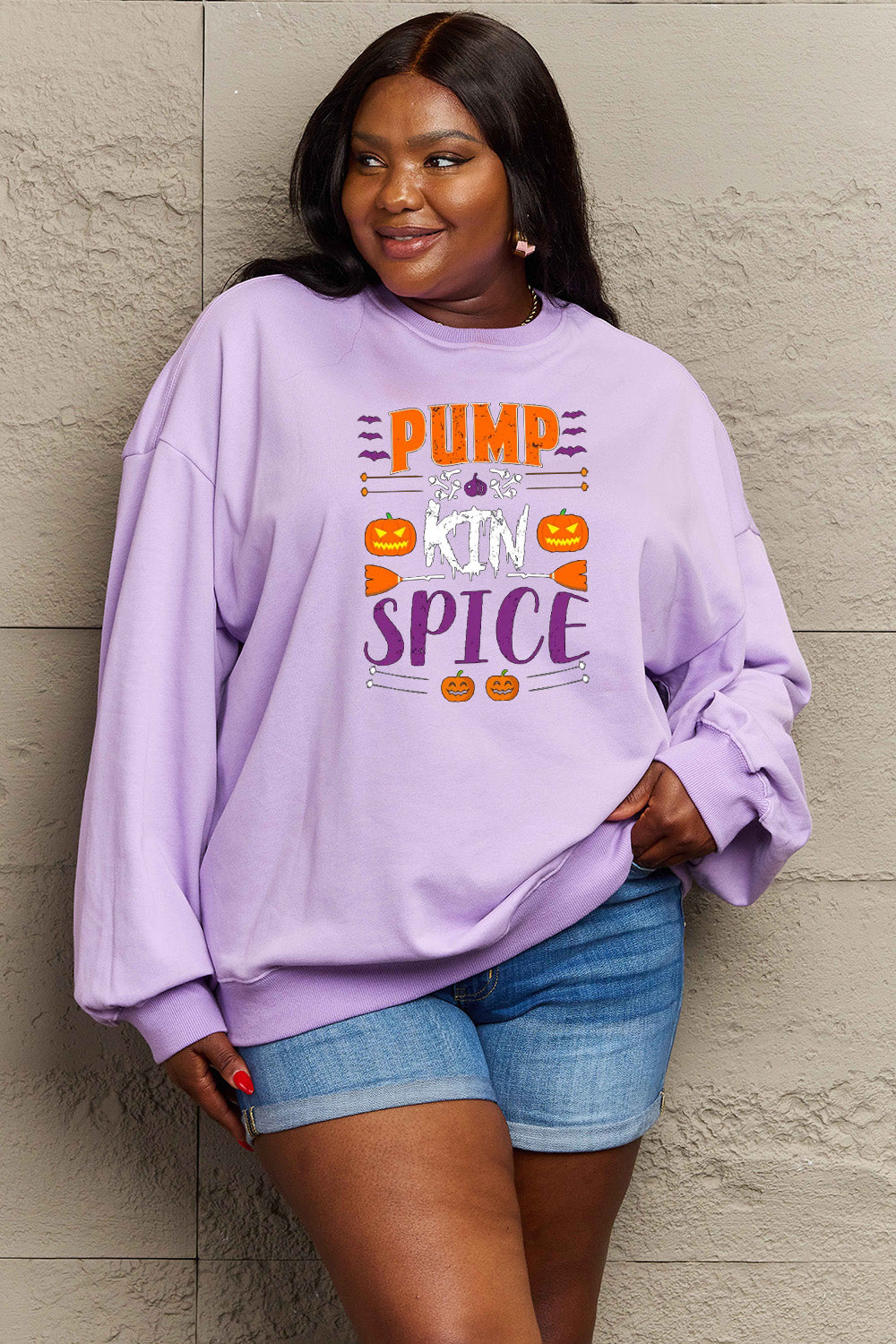 Simply Love Full Size PUMPKIN SPICE Graphic Sweatshirt