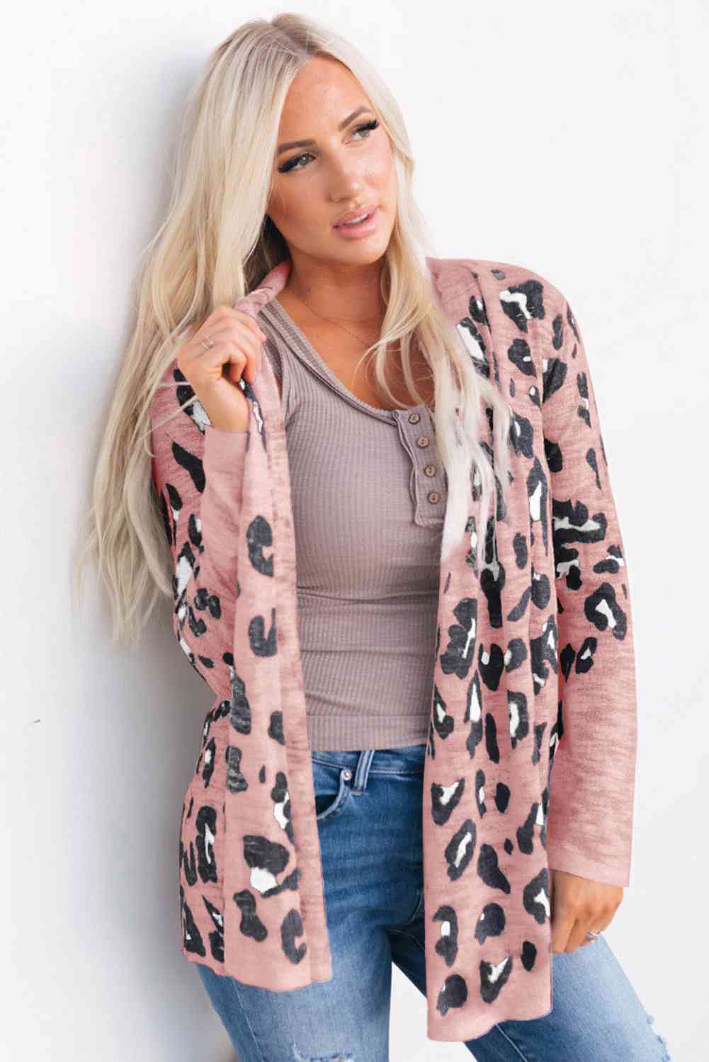 Printed Long Sleeve Cardigan