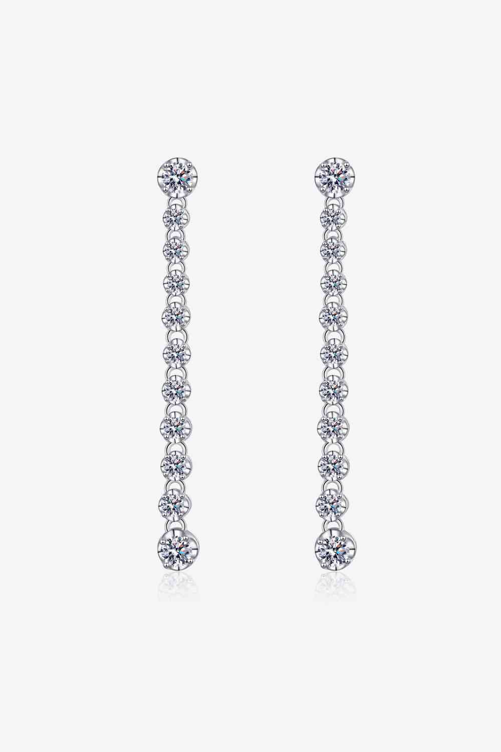 Adored 1.18 Carat Moissanite Long Earrings