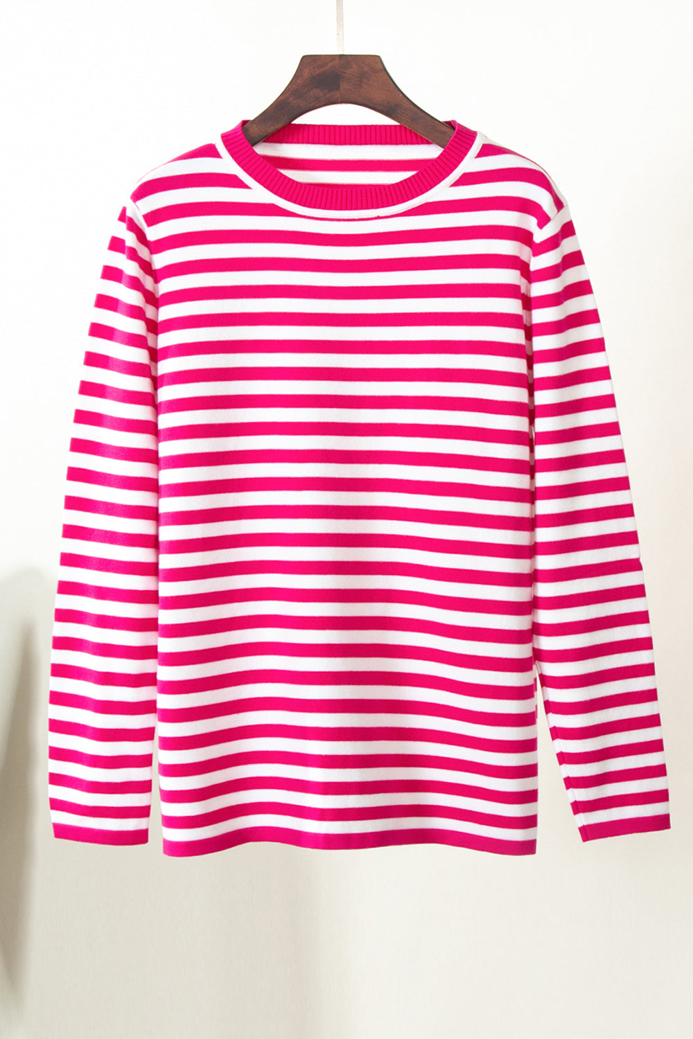 Striped Round Neck Long Sleeve Sweater