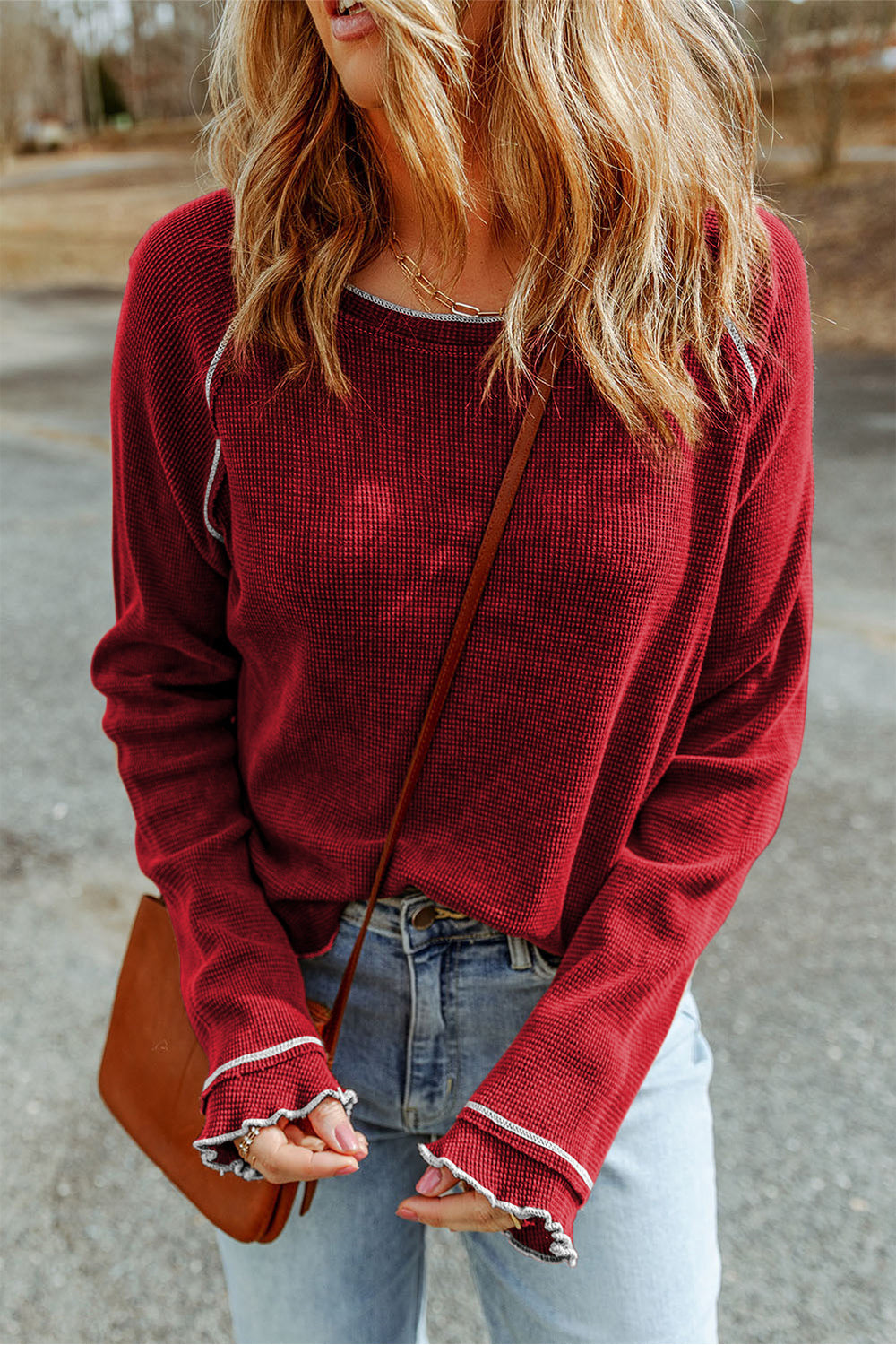 Round Neck Long Sleeve Sweater