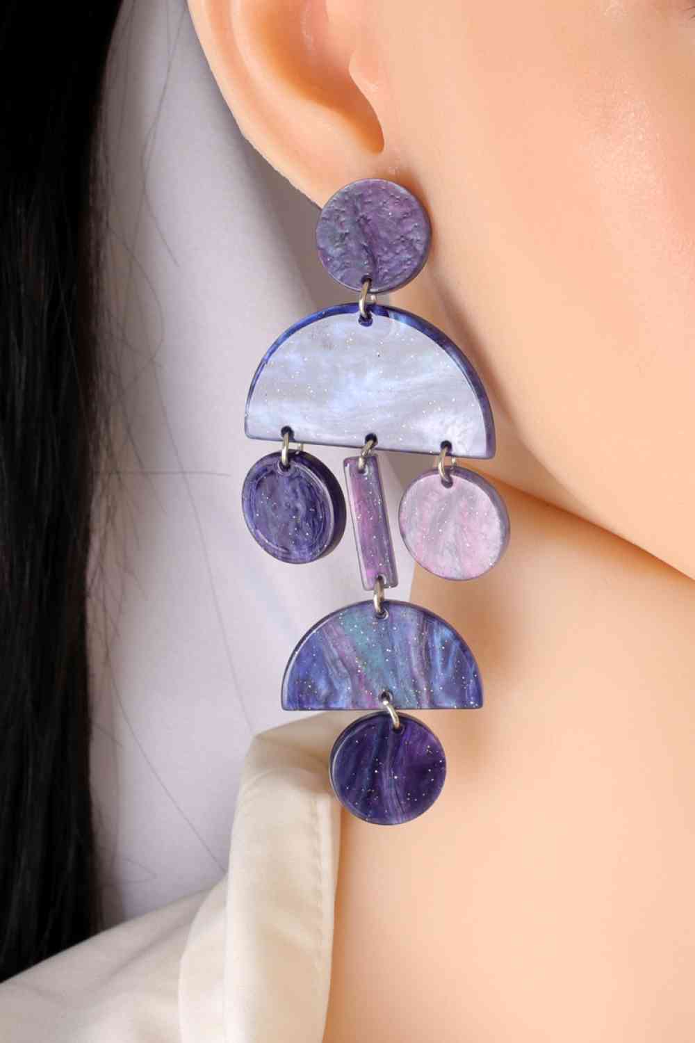 Geometrical Shape Acrylic Dangle Earrings