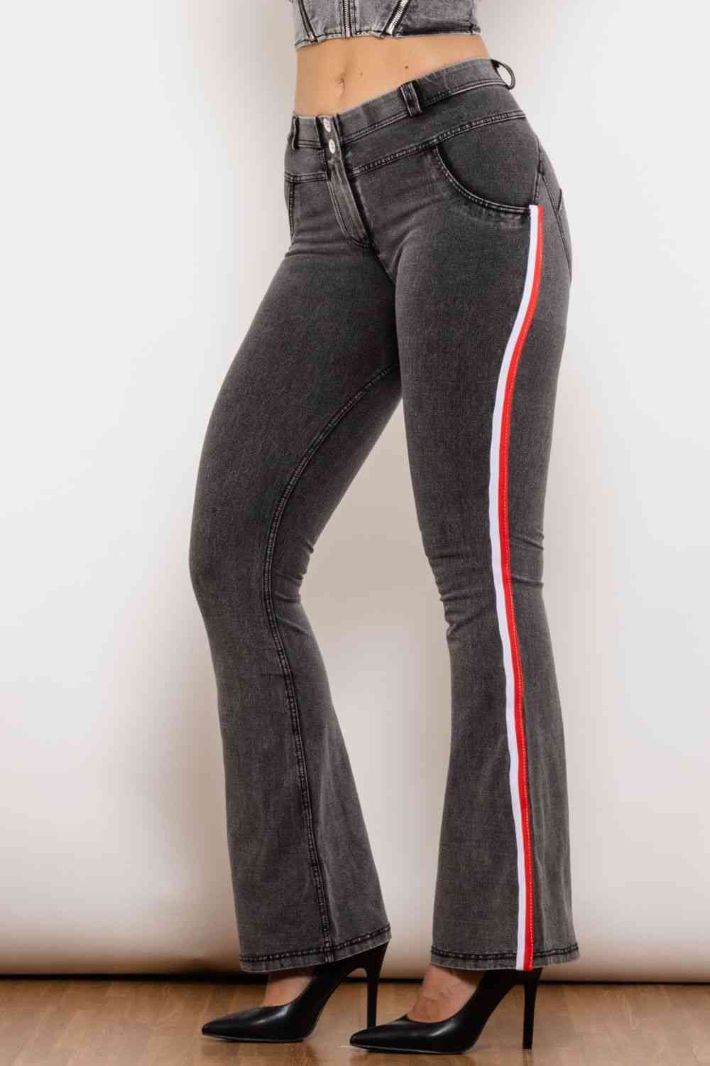 Side Stripe Bootcut Jeans