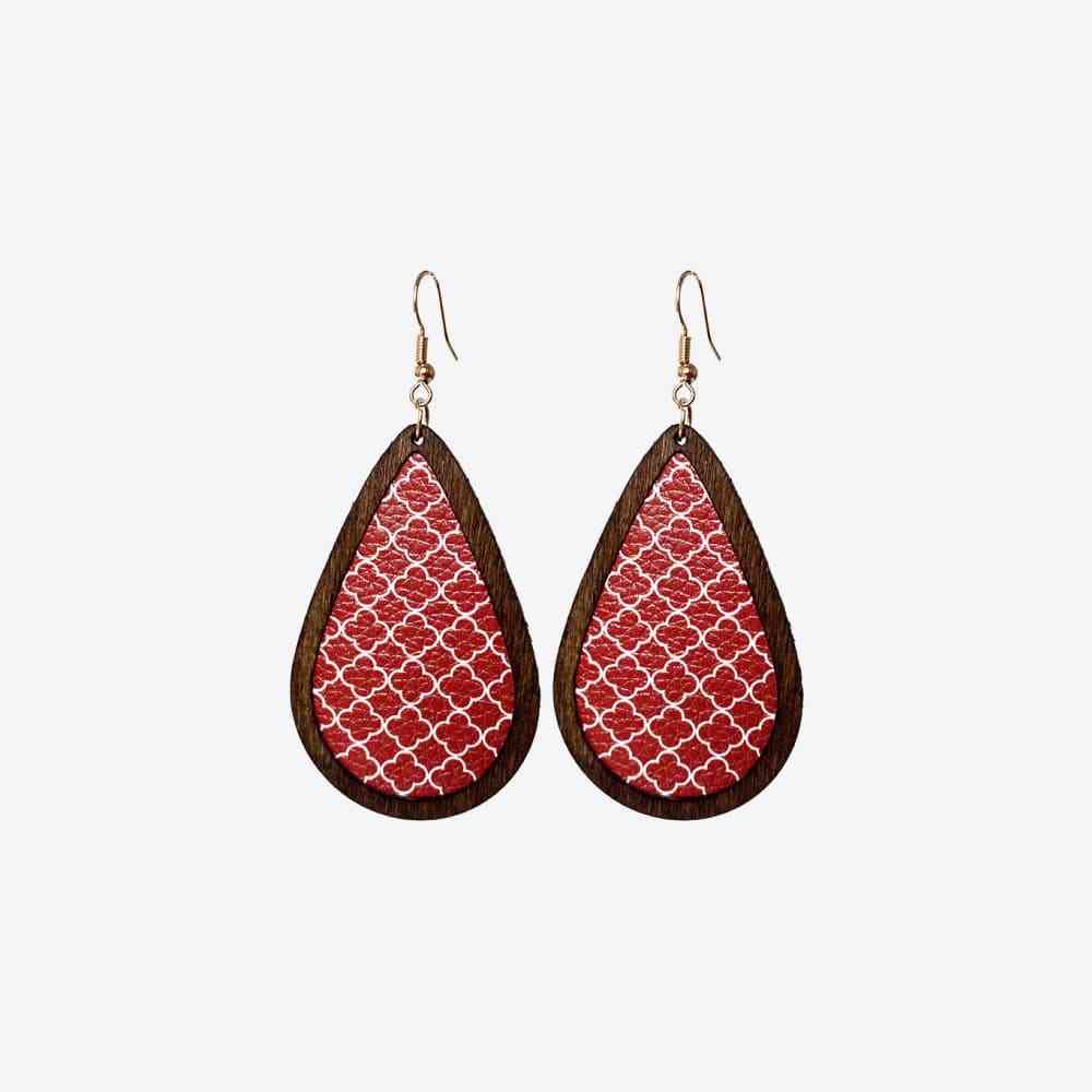 PU Teardrop Earrings