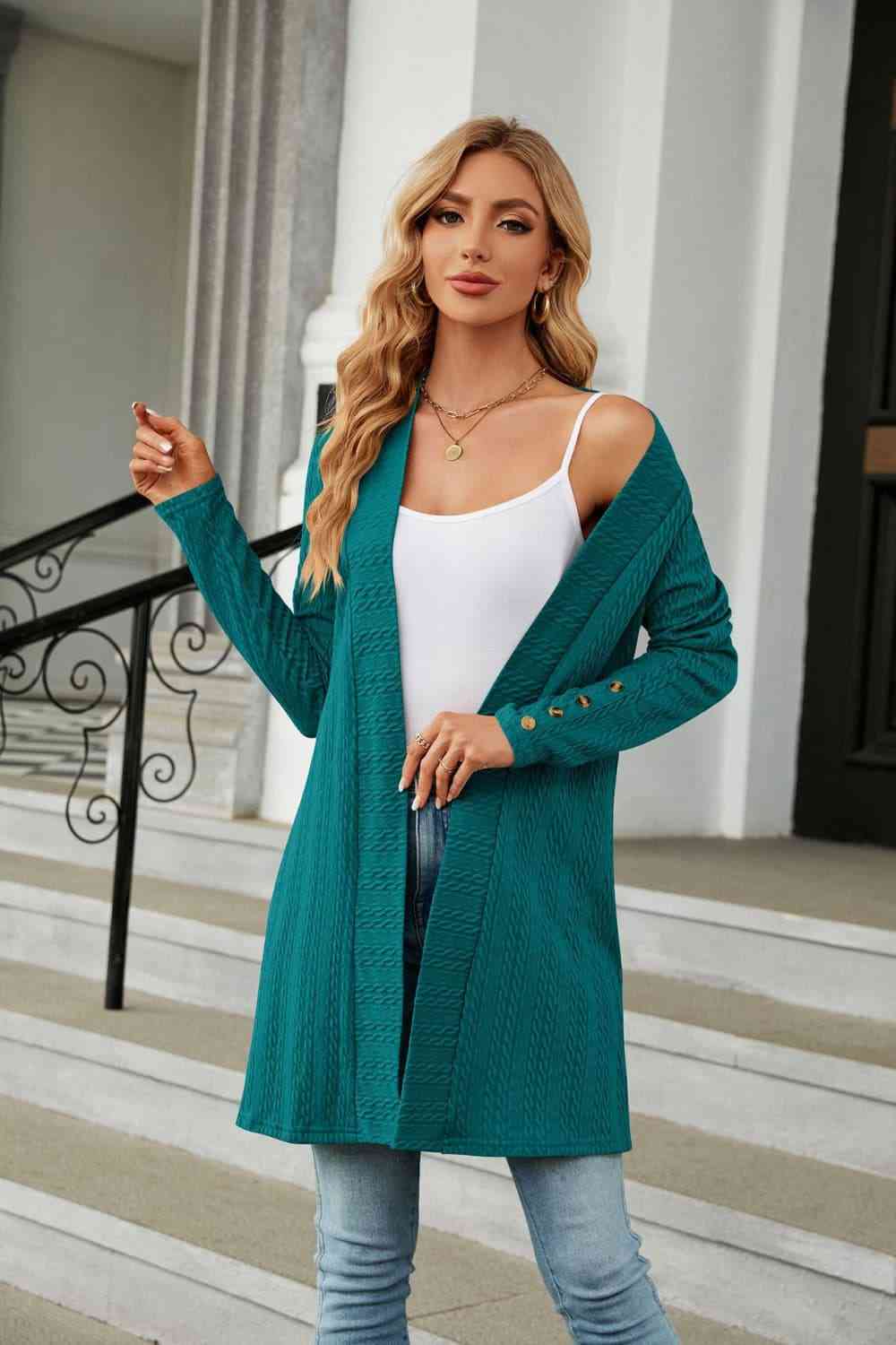 Long Sleeve Open Front Cardigan