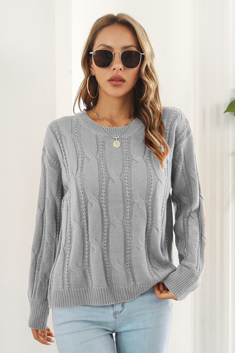 Round Neck Long Sleeve Sweater