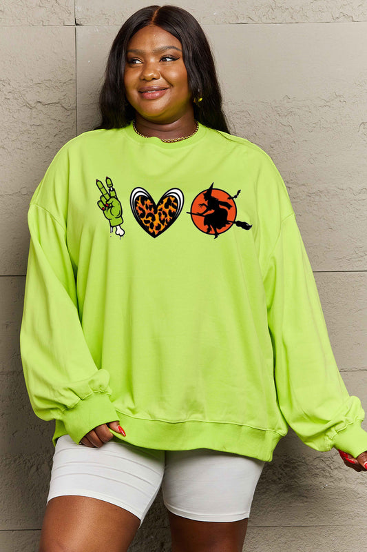 Simply Love Full Size Drop Shoulder Graphic Sweatshirt