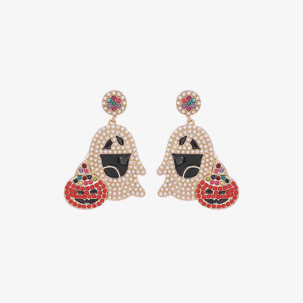 Ghost Rhinestone Alloy Earrings