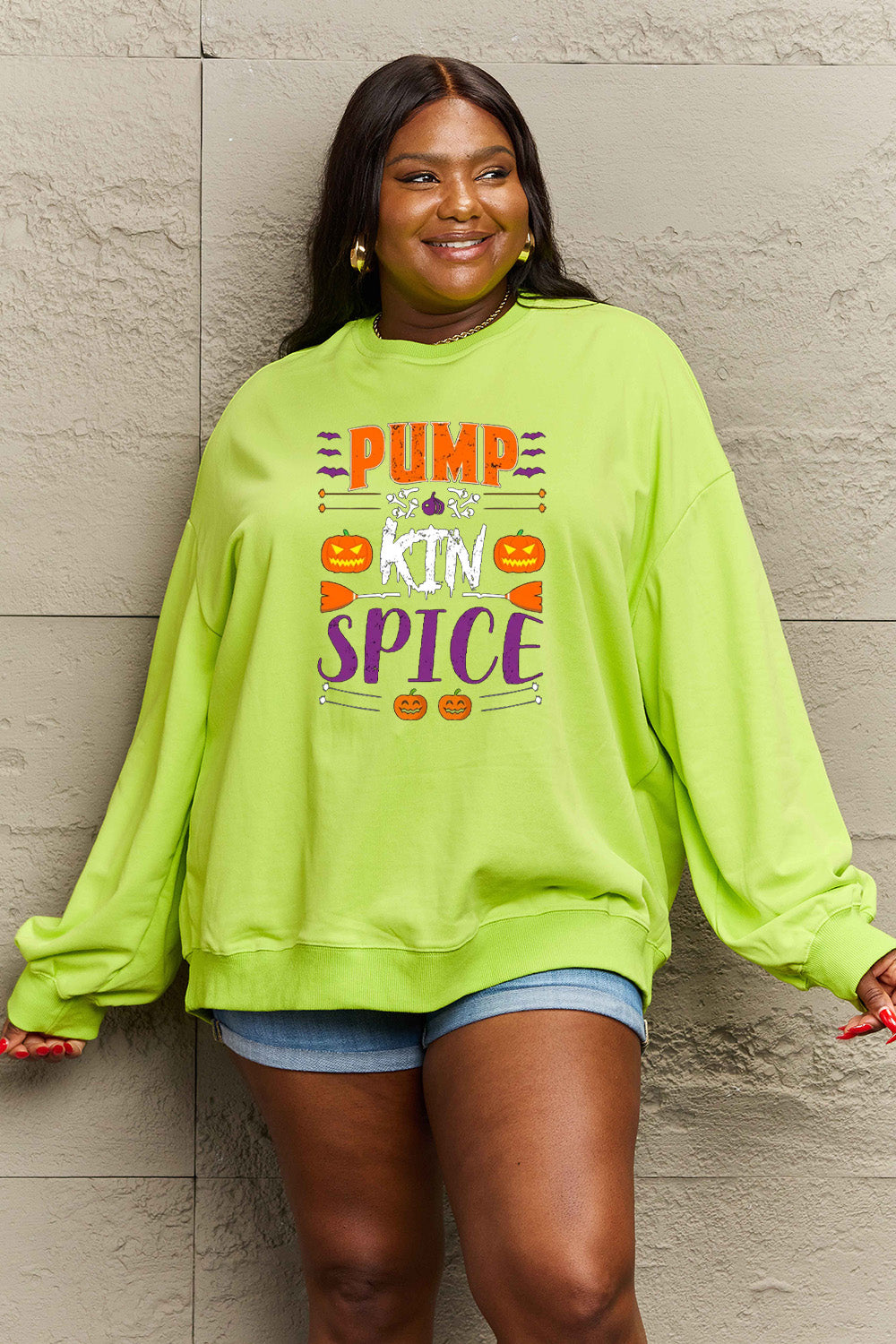 Simply Love Full Size PUMPKIN SPICE Graphic Sweatshirt